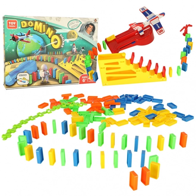 Gioco educativo set Domino con lanciatore di aerei