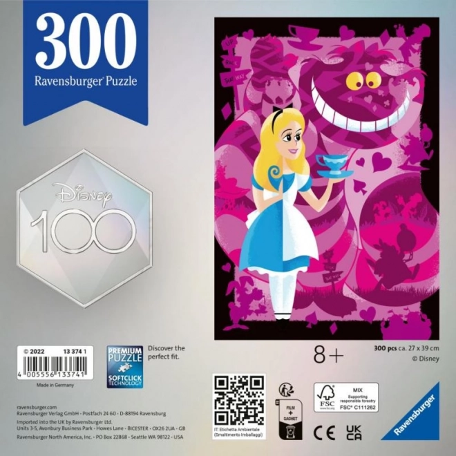 Disney 100 Anni: Alice nel Paese delle Meraviglie 300 Pezzi