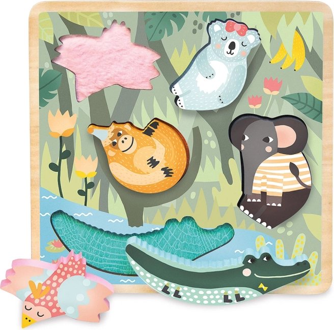 Puzzle sensoriale in legno Jungle VILAC
