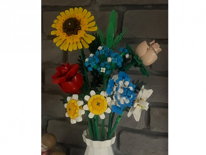 Kit tecnico di costruzione Fiori dei prati con vaso 618 pezzi