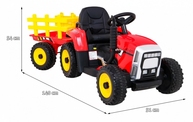 Rimorchio trattore BLOW rosso