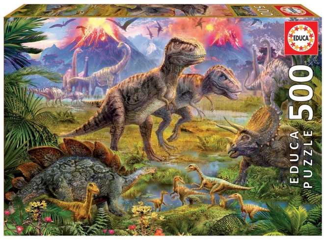 Puzzle Incontro di Dinosauri 500 Pezzi