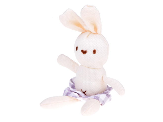 Dolce coniglietto di peluche come compagno di gioco