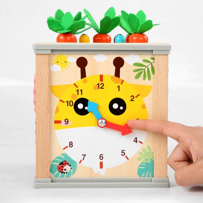 Cubo educativo in legno multifunzionale 5 in 1 per bambini