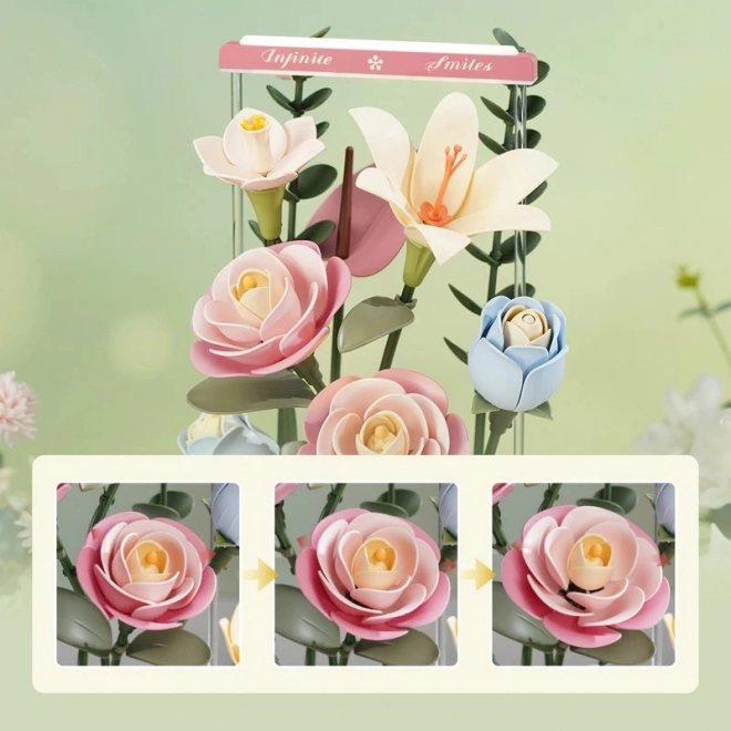 Puzzle 3D RoboTime Scatola di Fiori con LED