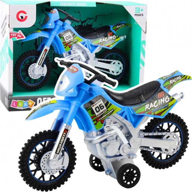 Moto da Fuoristrada Blu con Effetti di Luci e Suoni