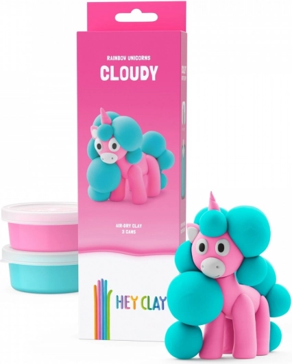 Argilla plastica Hey Clay Unicorni 3 confezioni, Cloudy