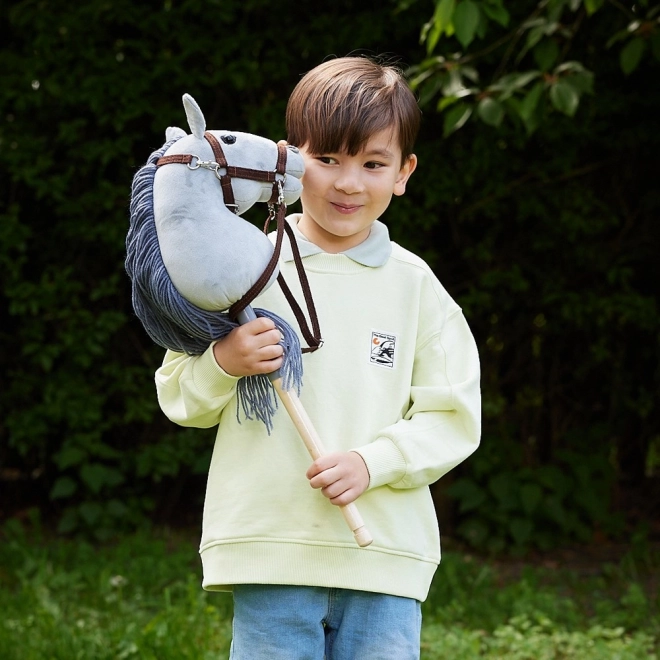 Cavallo a bastone Hoppihorse grigio
