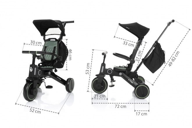 Ticiclo multifunzione X Trike district green