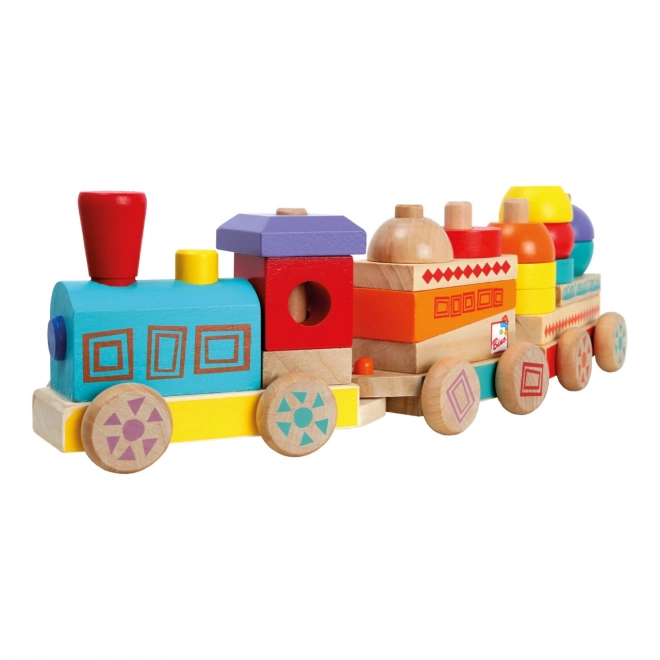 Treno in legno colorato per bambini