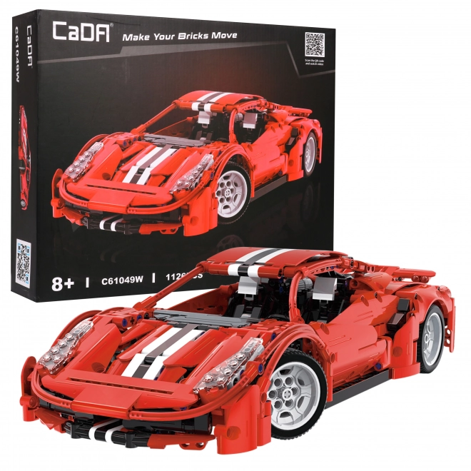 Auto sportiva Red Devils con blocchi da costruzione