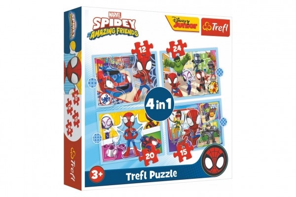 Puzzle Spidey e i suoi fantastici amici 4 in 1