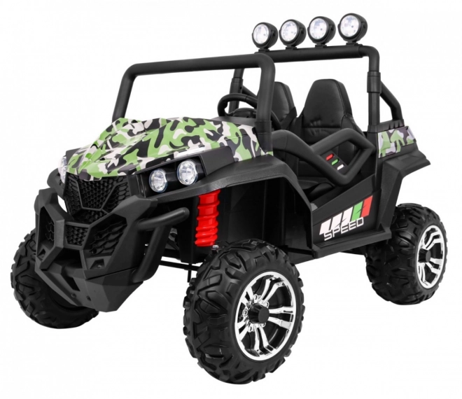 Veicolo Fuoristrada per Bambini Grand Buggy 4x4 con Mimetizzazione, Illuminazione LED e Radio MP3