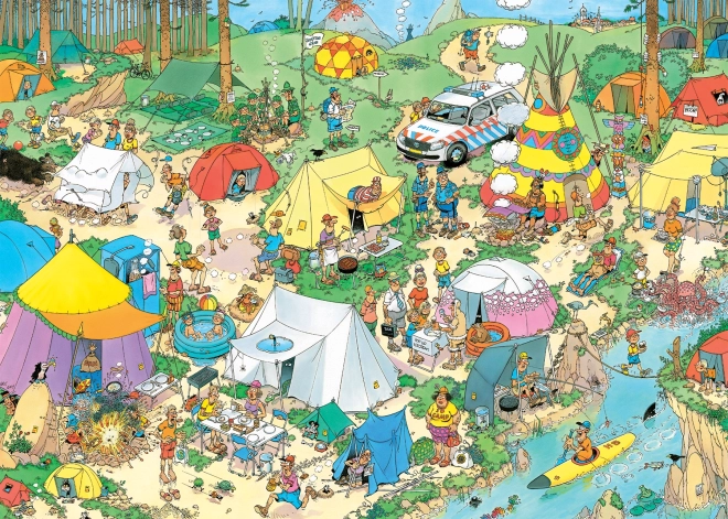 Puzzle Campeggio nella foresta - Jan van Haasteren 1000 pezzi