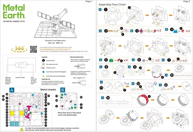 Puzzle 3D Metallo Earth Osservatorio Chandra