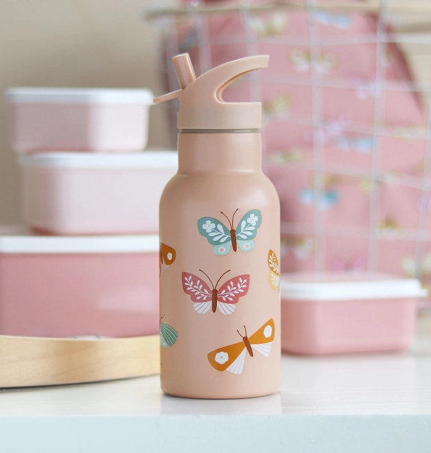 A Little Lovely Company Bottiglia in acciaio inox 500 ml – Farfalla