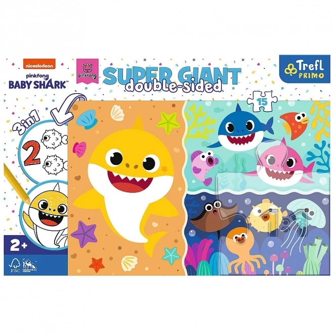 Puzzle gigante Baby Shark doppia faccia TREFL