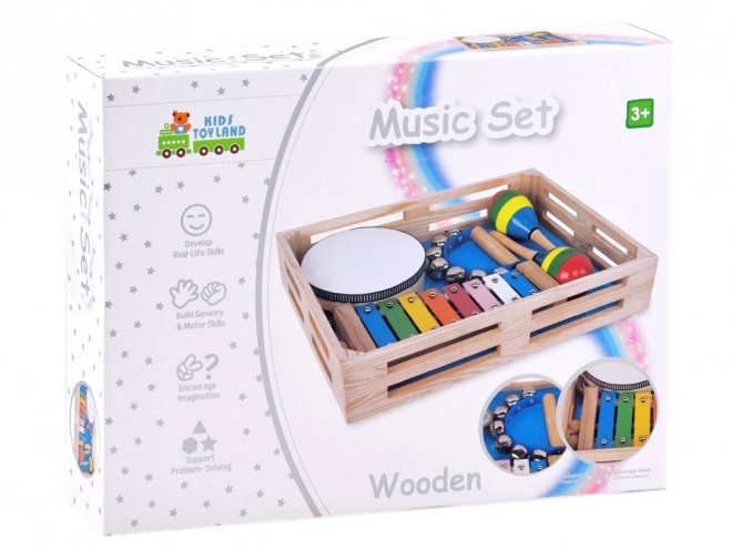 Fantastico set di strumenti musicali 4-in-1 in legno