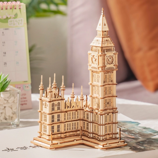 Puzzle 3D in legno Torre dell'Orologio Big Ben illuminata