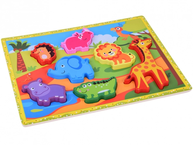 Puzzle in legno safari animali