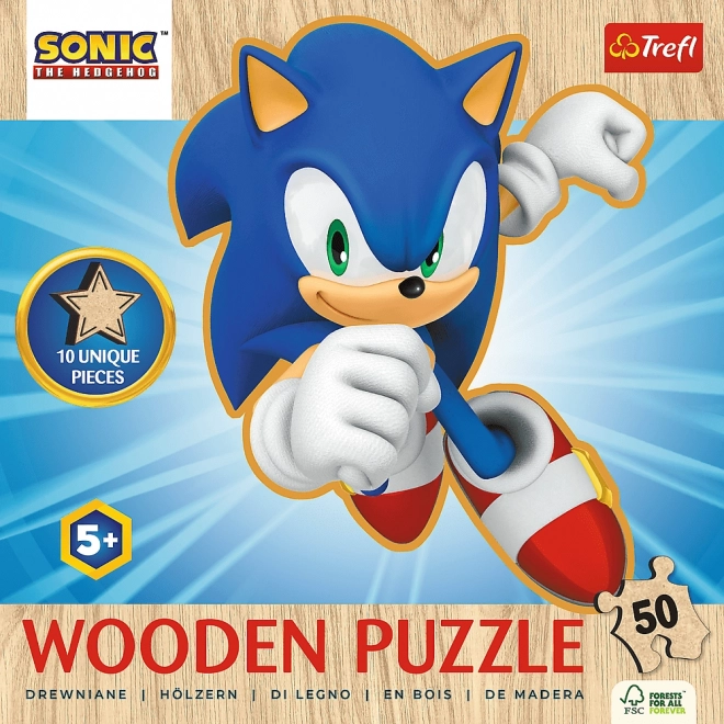 Puzzle in legno Radosny Sonic 50 pezzi