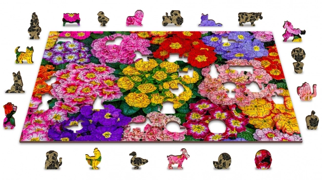 Puzzle in legno Fiori in fiore 2 in 1