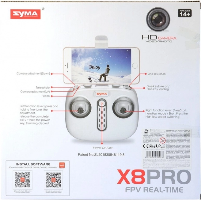 Drone telecomandato Syma, bianco