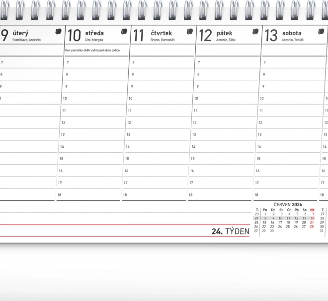 Calendario da tavolo 2026