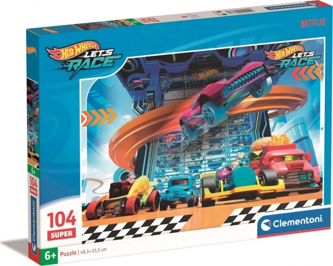 Puzzle HOT WHEELS Clementoni con 104 Pezzi