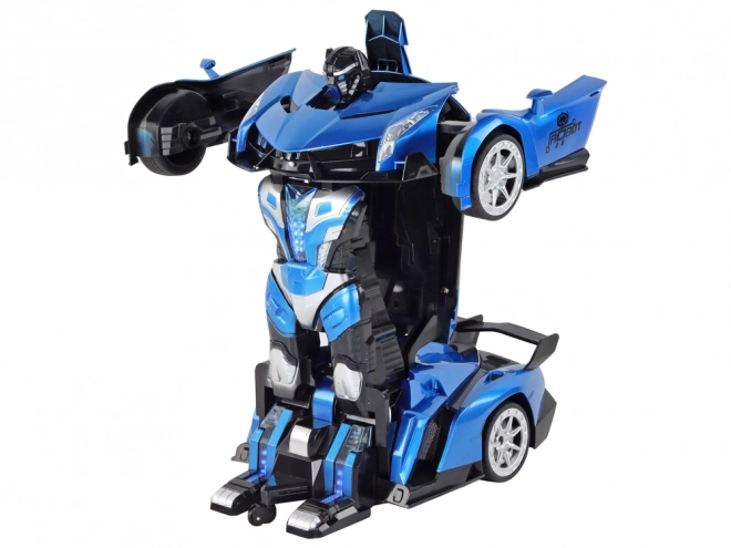 Auto Robot con Trasformazione R/C 1:10 Blu Controllo a Gesti