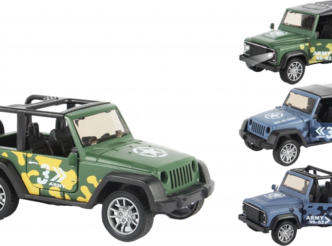 Auto militare in metallo 11 cm