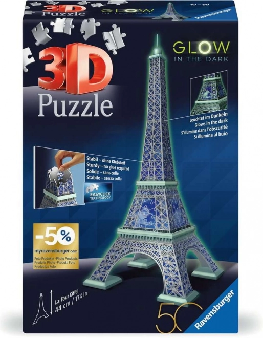 Puzzle 3D luminoso Torre Eiffel