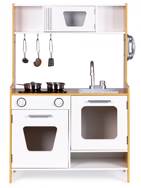 Cucina per bambini in legno con fornelli multimediali ECOTOYS