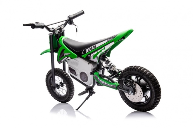 Moto cross elettrico verde