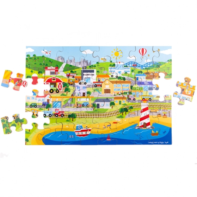 Puzzle da pavimento Città 48 pezzi