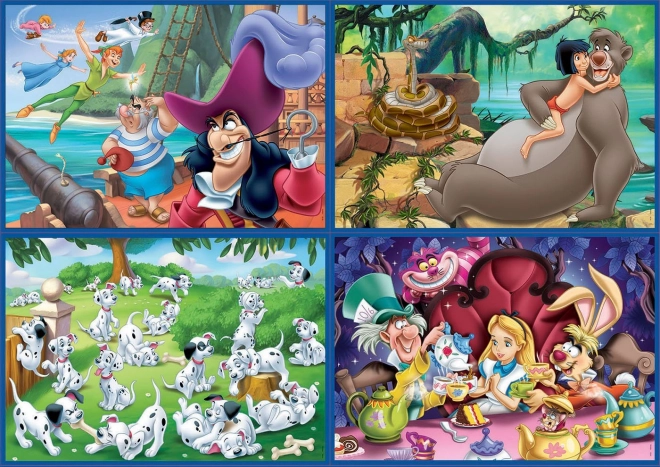 Puzzle Fiabe Disney 4 in 1 per bambini