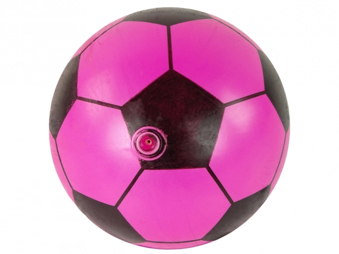 Pallone da gioco rosa e nero in gomma leggero grande 23cm