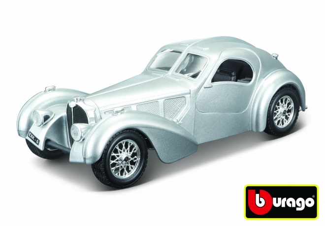 Modellino Bburago Bugatti Atlantic Argento in scala 1:24