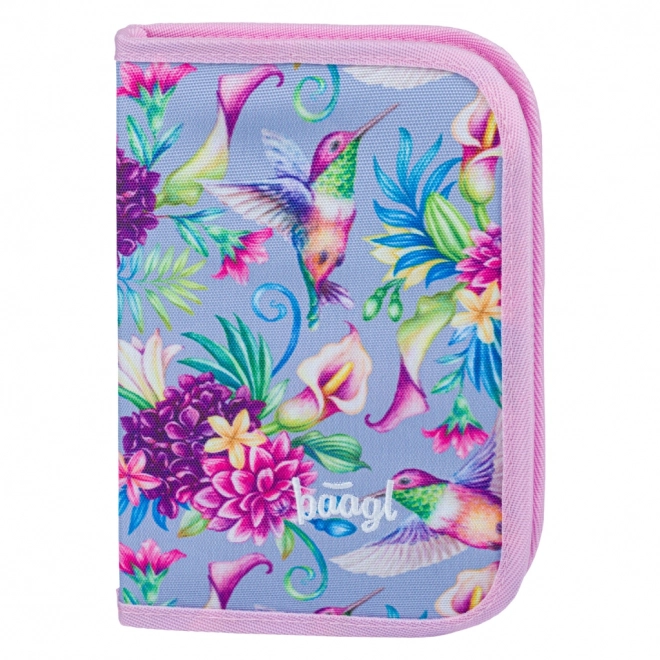 Astuccio scolastico singolo colibrì