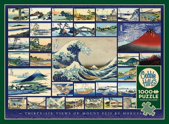 Puzzle 1000 pezzi Trenta sei vedute del Monte Fuji