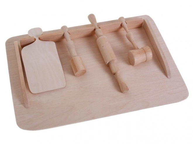 Set cucina in legno con accessori per bambini