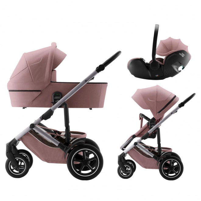 Set passeggino Smile 5Z con navicella e seggiolino auto Baby-Safe PRO Style, Dusty Rose