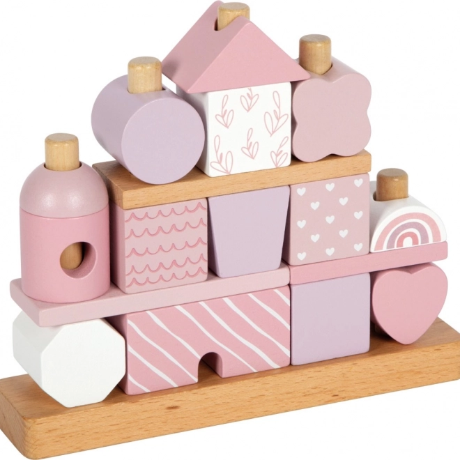Small Foot Casa Impilabile in Legno Pastello