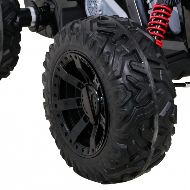 Quad Lucky Seven a batteria nero + ruote EVA + avvio lento + LED + MP3 USB