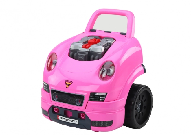 Auto Officina Smontabile Rosa per Bambini