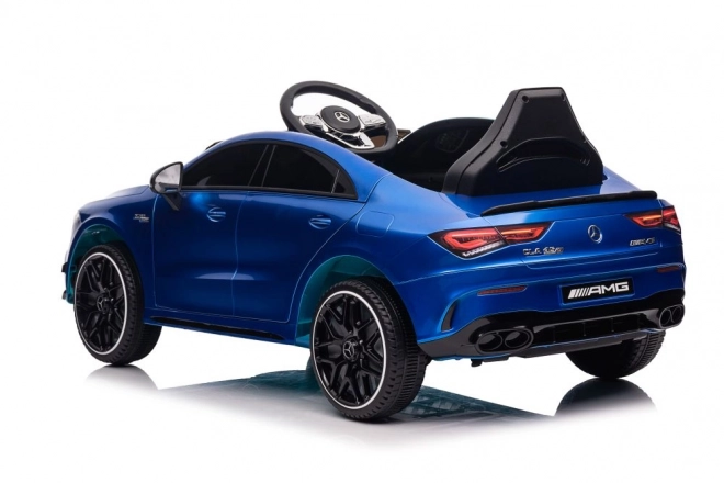 Auto a batteria Mercedes CLA 45s AMG blu metallizzato 4x4