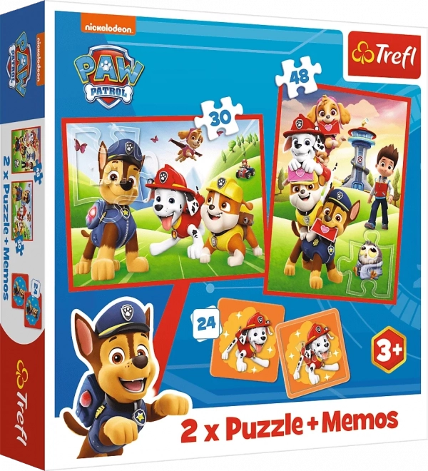 Puzzle 2 in 1 e gioco memory Psi Patrol