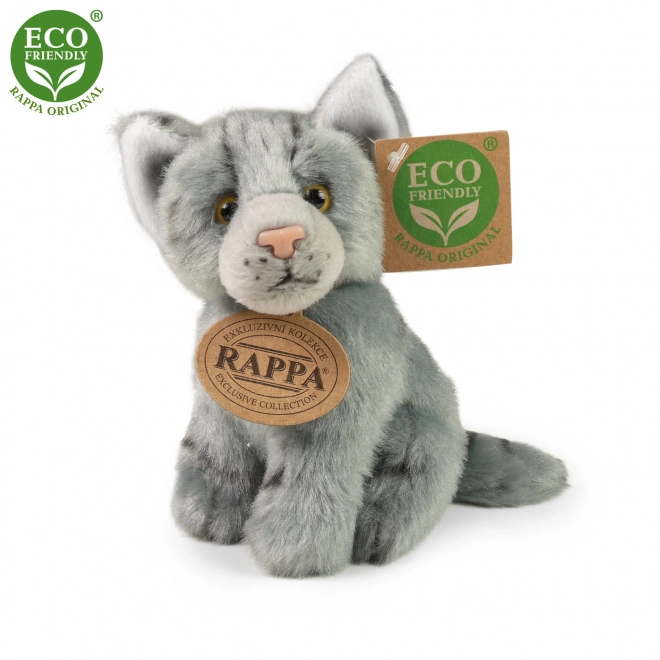 Gatto di peluche seduto eco-friendly 14 cm