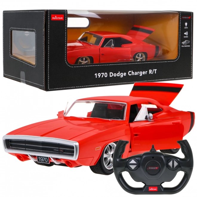 Auto telecomandato Dodge Charger RT 1970 rosso RASTAR 1:16