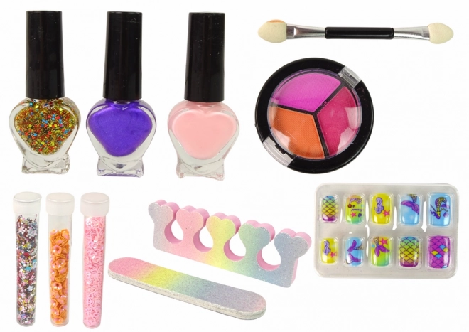 Set trucco decorazione unghie arcobaleno